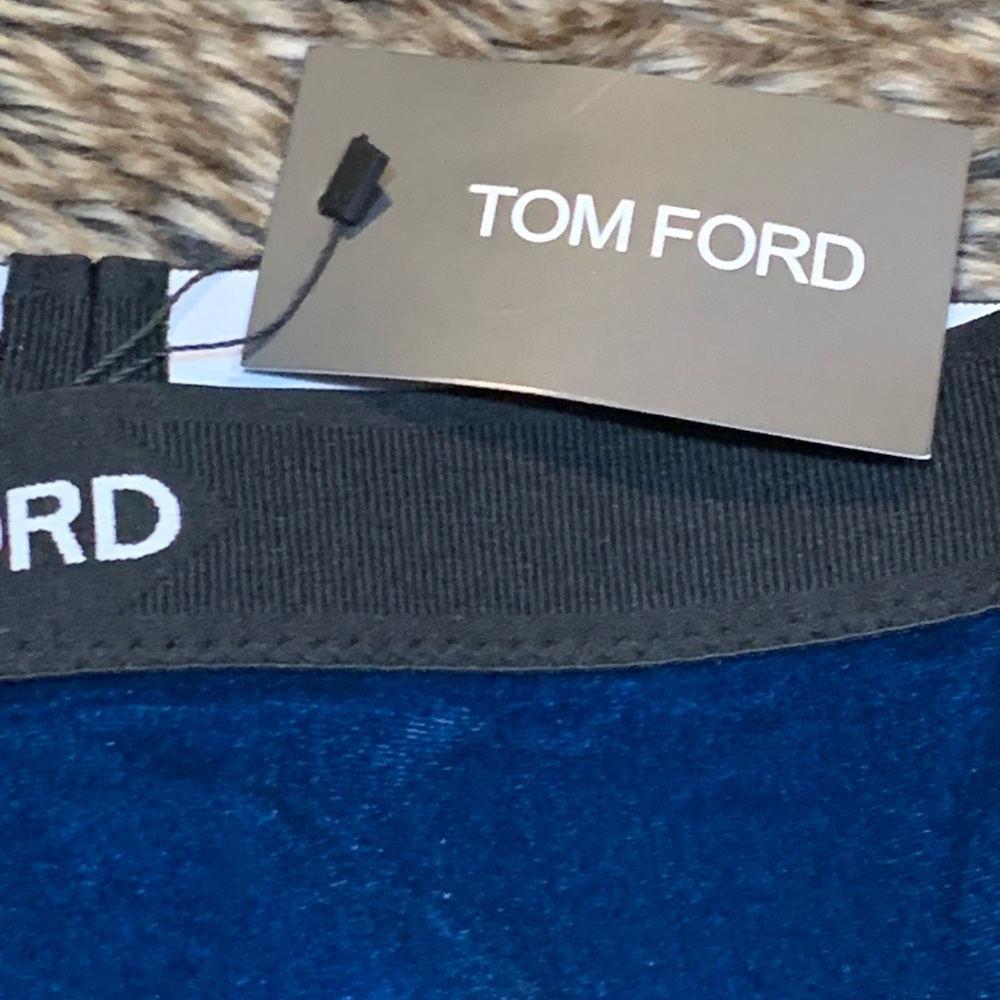 Tom Ford midnight blue velour leggings Size M NWT - Picture 3 of 7